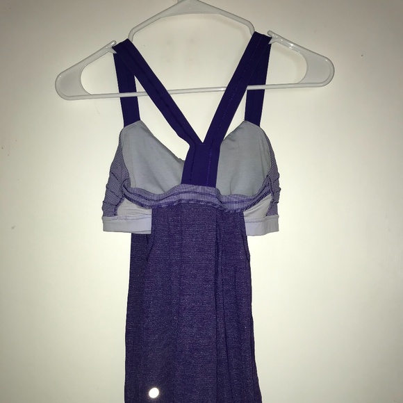 Purple Lululemon Athletic Tank  w/ Sports Bra - Picture 3 of 6